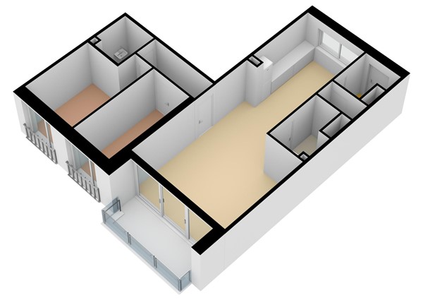 Floorplan - De Nieuwe Defensie | Appartement L Bouwnummer 374, 3527 KW Utrecht