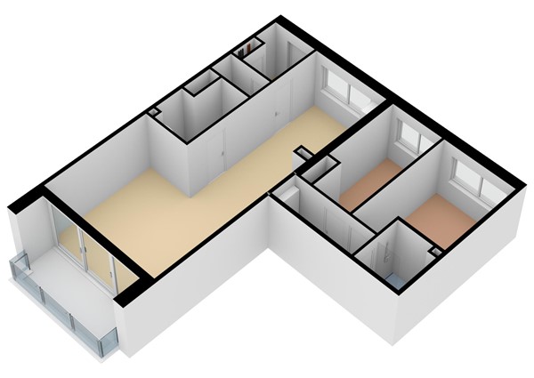 Floorplan - De Nieuwe Defensie | Appartement L Bouwnummer 375, 3527 KW Utrecht