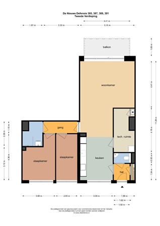 Floorplan - De Nieuwe Defensie | Appartement L Bouwnummer 385, 3527 KW Utrecht
