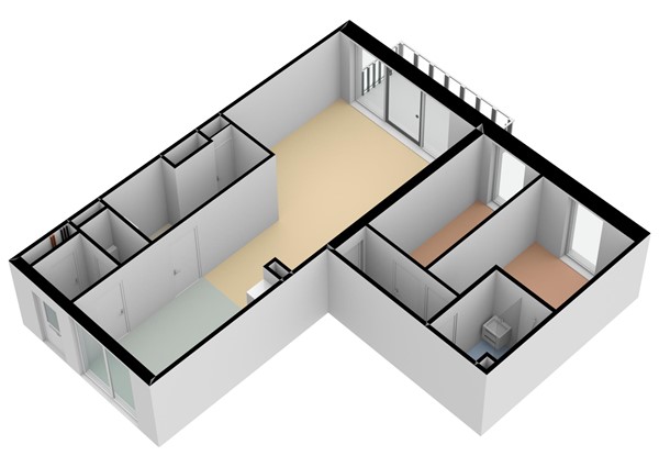 Floorplan - De Nieuwe Defensie | Appartement L Bouwnummer 390, 3527 KW Utrecht