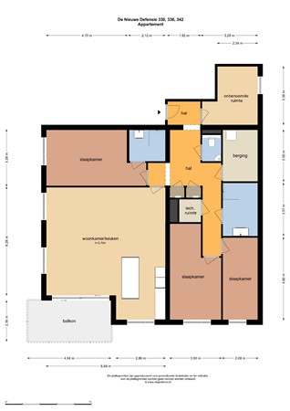 Floorplan - De Nieuwe Defensie | Appartement XXL Bouwnummer 336, 3527 KW Utrecht