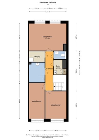 Floorplan - De Nieuwe Defensie | Tuinwoning Bouwnummer 357, 3527 KW Utrecht