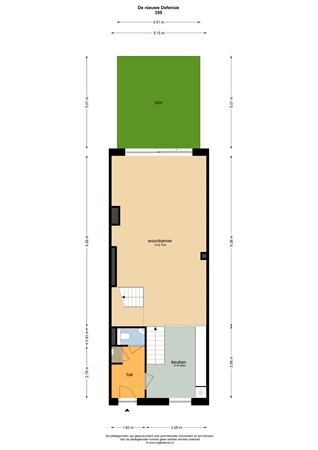 Floorplan - De Nieuwe Defensie | Tuinwoning Bouwnummer 359, 3527 KW Utrecht