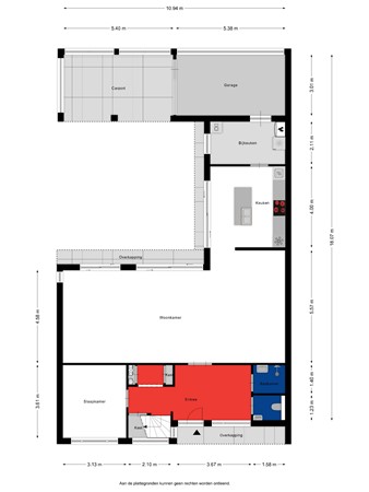 Floorplan - Ravensnest 20, 4844 TT Terheijden