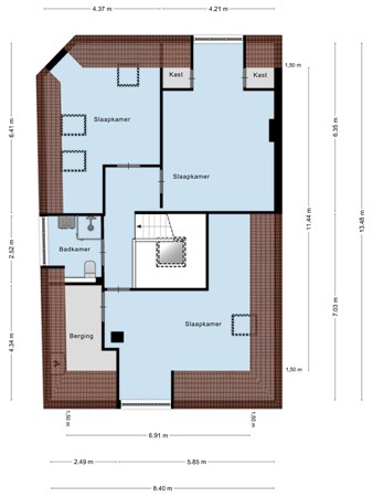 Floorplan - Lombardenstraat 16, 4611 VZ Bergen op Zoom