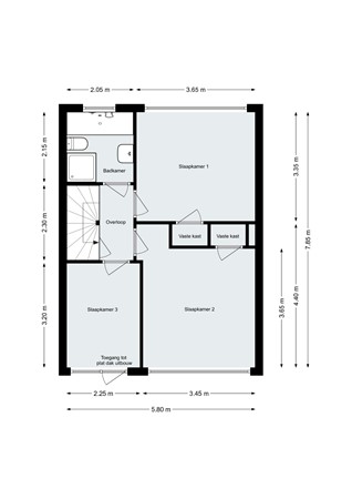 Rossinilaan 1, 4614 BW Bergen op Zoom - Plattegrond - Verdieping 1 - Rossinilaan 1 Bergen op Zoom.jpg