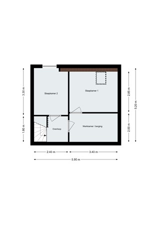Zuidsingel 20A, 4611 LJ Bergen op Zoom - Plattegrond - Verdieping - Zuidsingel 20-A Bergen op Zoom.jpg