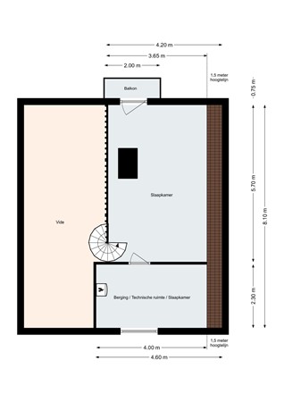 Parklaan 118, 4645 RW Putte - Plattegrond - Verdieping - Parklaan 118 Putte.jpg