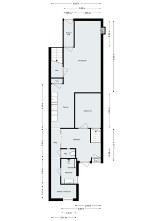 Oude Stationsweg 39, 4611 BZ Bergen op Zoom - Plattegrond - Begane grond - Oude Stationsweg 39 Bergen op Zoom.jpg