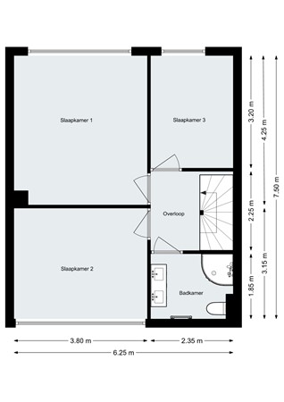 Weberlaan 7, 4614 VS Bergen op Zoom - Plattegrond - eerste verdieping - Weberlaan 7 Bergen op Zoom.jpg