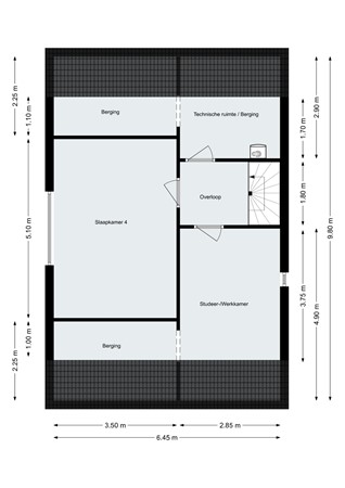 Meilustweg 59, 4614 EC Bergen op Zoom - Plattegrond - Zolder verdieping - Meilustweg 59 Bergen op Zoom.jpg