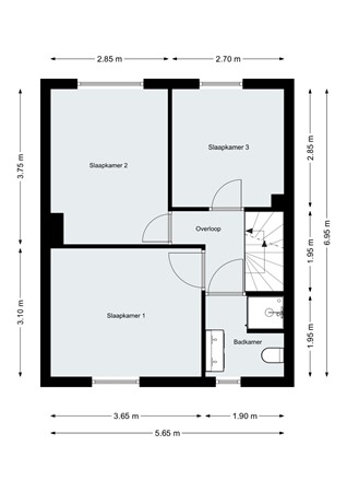 Frederic de Ramlaan 9, 4661 BM Halsteren - Plattegrond - Verdieping 1 - Fréderic de Ramlaan 9 Halsteren.jpg