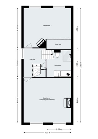 Engelsestraat 36, 4611 RR Bergen op Zoom - Plattegrond - Verdieping 1 - Engelsestraat 36 Bergen op Zoom.jpg