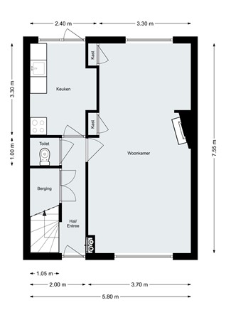 Jordaensplein 46, 4703 LX Roosendaal - Plattegrond - Begane grond - Jordaensplein 46 Roosendaal.jpg
