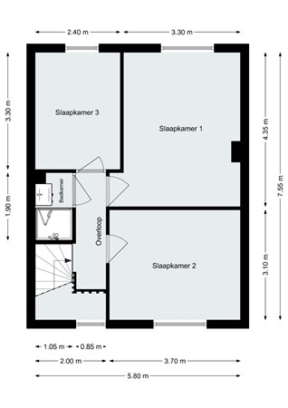 Jordaensplein 46, 4703 LX Roosendaal - Plattegrond - Verdieping - Jordaensplein 46 Roosendaal.jpg