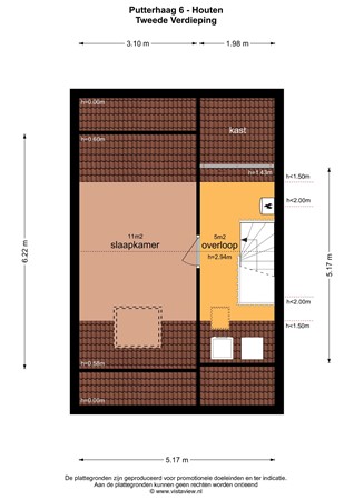 Floorplan - Putterhaag 6, 3993 BG Houten