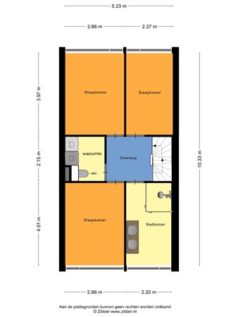 Plattegrond - Tollensstraat 36, 5343 HK Oss - 412315_2D_Eerste_Verdieping_Tollensstraat_36_Oss_02.jpg