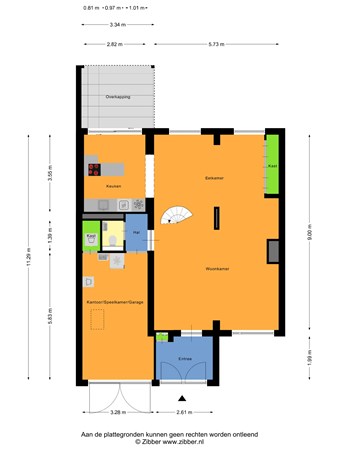 Plattegrond - Plantsoen 26, 5384 EV Heesch - 476777_2D_Begane_Grond_Plantsoen_26_Heesch_01.jpg