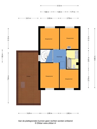 Plattegrond - Plantsoen 26, 5384 EV Heesch - 476777_2D_Eerste_Verdieping_Plantsoen_26_Heesch_02.jpg