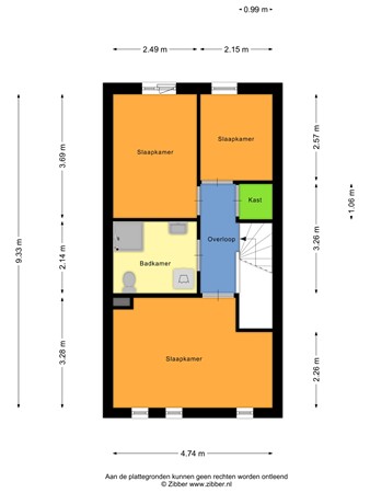 Plattegrond - Elzenseloop 15, 5384 WL Heesch - 178771918_1587734_elzen_eerste_verdiepi_first_design_20251031_5b590b.jpg