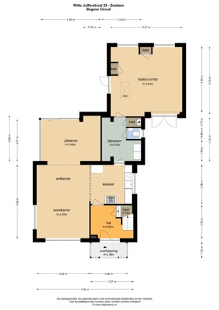 Floorplan - Wittejufferstraat 33, 7038 AC Zeddam