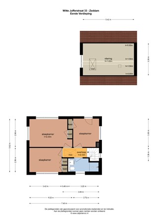 Floorplan - Wittejufferstraat 33, 7038 AC Zeddam