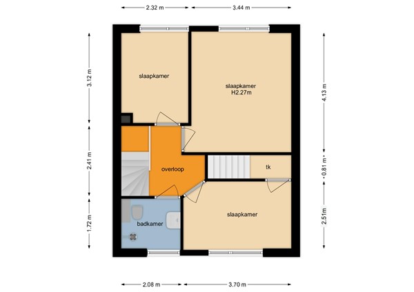 Floorplan - Huygenslaan 34, 6901 LD Zevenaar