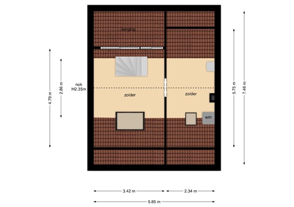 Floorplan - Huygenslaan 34, 6901 LD Zevenaar