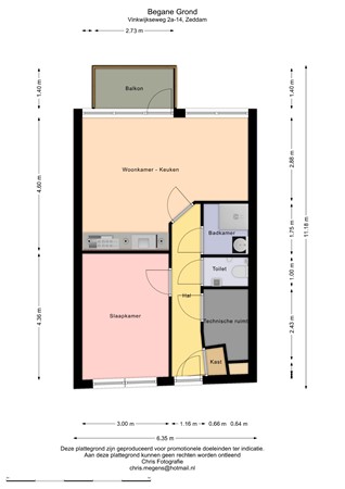 Floorplan - Vinkwijkseweg 2A14, 7038 AW Zeddam