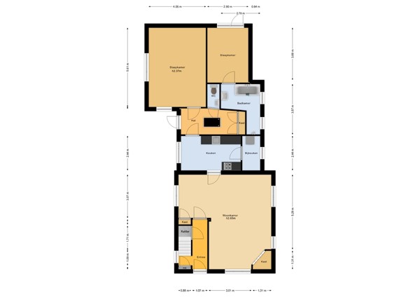 Floorplan - Koningsstraat 9, 7038 EE Zeddam
