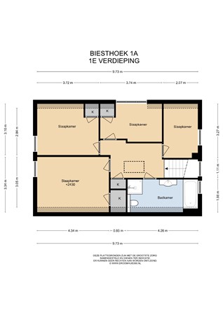 Floorplan - Biesthoek 1A, 5427 RG Boekel