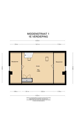 Floorplan - Middenstraat 1, 4152 ES Rhenoy