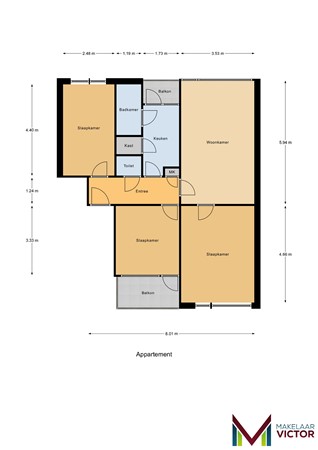 Floorplan - Populierenlaan 111, 9741 HC Groningen