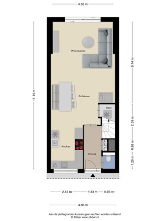 Plattegrond - Renesselaan 87, 5035 BC Tilburg 