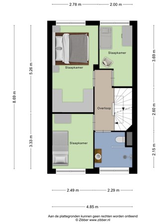 Plattegrond - Renesselaan 87, 5035 BC Tilburg 