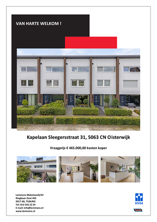 Brochure -  - Kapelaan Sleegersstraat 31, 5063 CN Oisterwijk