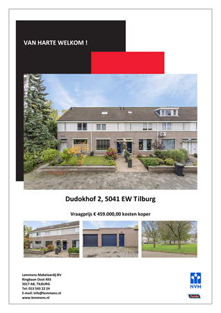 Brochure -  - Dudokhof 2, 5041 EW Tilburg