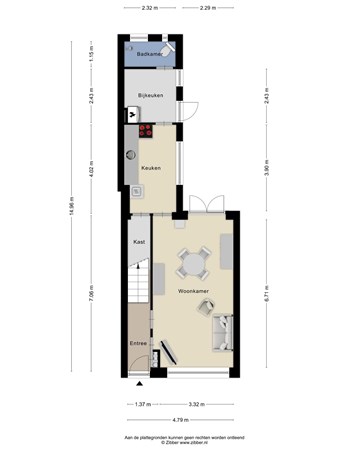 Plattegrond - Vendeliersstraat 91, 5021 HR Tilburg 