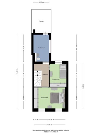 Plattegrond - Vendeliersstraat 91, 5021 HR Tilburg 