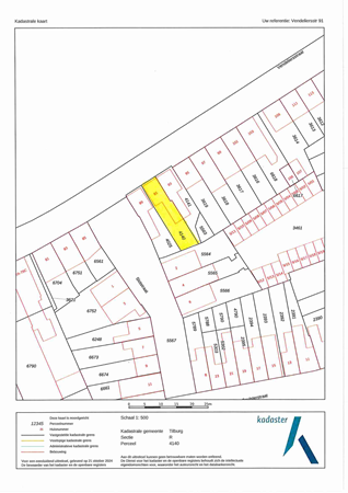 Plattegrond - Vendeliersstraat 91, 5021 HR Tilburg 