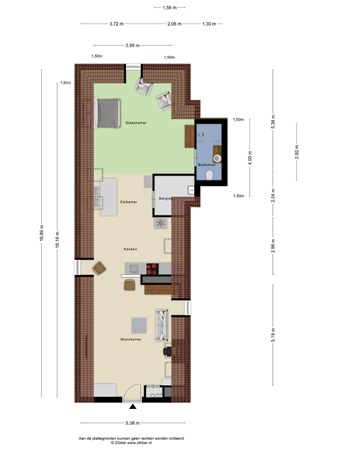 Plattegrond - Kruisvaardersstraat 32-14, 5021 BE Tilburg 