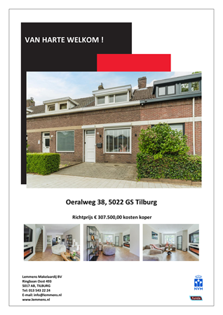 Brochure -  - Oeralweg 38, 5022 GS Tilburg