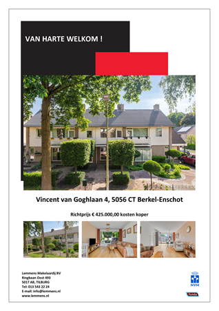 Brochure -  - Vincent van Goghlaan 4, 5056 CT Berkel-Enschot