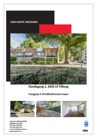 Brochure -  - Elandsgang 1, 5042 LP Tilburg