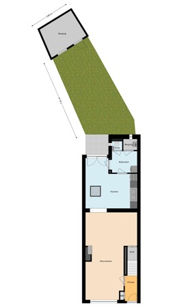 Plattegrond - Hoefstraat 29, 5046 BA Tilburg 