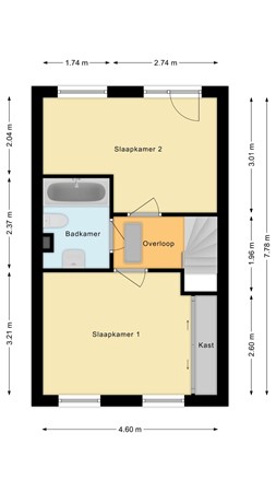 Plattegrond - Hoefstraat 29, 5046 BA Tilburg 