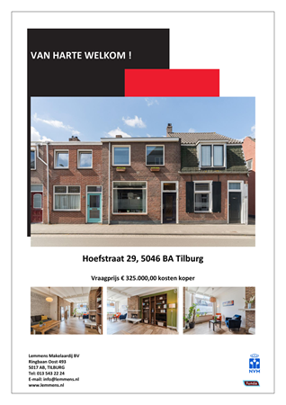 Brochure -  - Hoefstraat 29, 5046 BA Tilburg