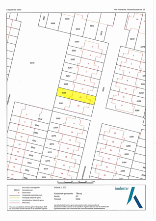 Plattegrond - Hontenissestraat 13, 5045 CA Tilburg 