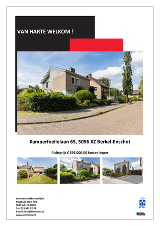 Brochure -  - Kamperfoelielaan 65, 5056 XZ Berkel-Enschot