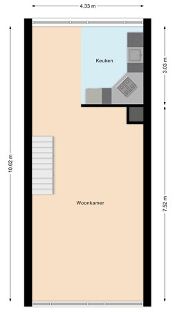 Plattegrond - Mozartlaan 222, 5011 SV Tilburg 